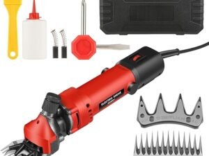 SNATURAL 1600W six Speed Adjustable Sheep Goat Wool Shearing Machine Sheep Hair Cutting Machine(red)